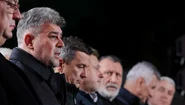 Marcel Ciolacu, președintele PSD, face declarații de presă la încheierea primului tur al alegerilor pentru președinția României, la sediul partidului în București. FOTO Inquam Photos / Octav Ganea