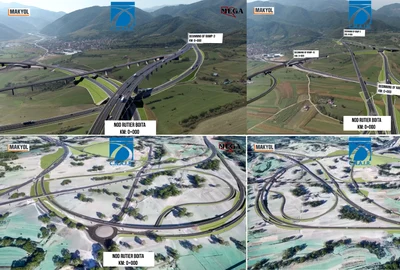 Cel mai complex nod rutier din România la Boița Sibiu leagă două autostrăzi de un drum european Colaj DRDP Brașov