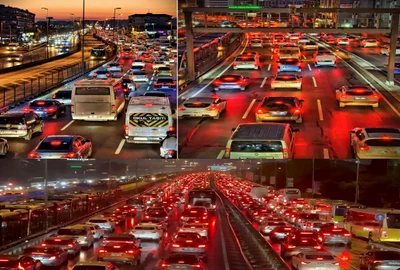 Traficul din Istanbul declarat cel mai aglomerat oraș din lume în 2024 Colaj DMS & Turkiye Today
