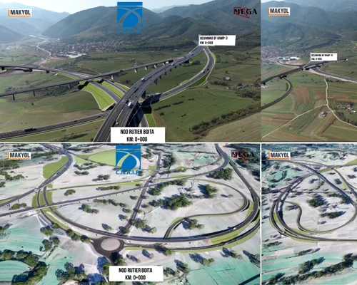 Cel mai complex nod rutier din România la Boița Sibiu leagă două autostrăzi de un drum european Colaj DRDP Brașov