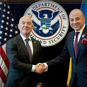 Alejandro Mayorkas intalnire cu ambasadorul României în Statele Unite, Andrei Muraru Foto Ambasada României in SUA jpg