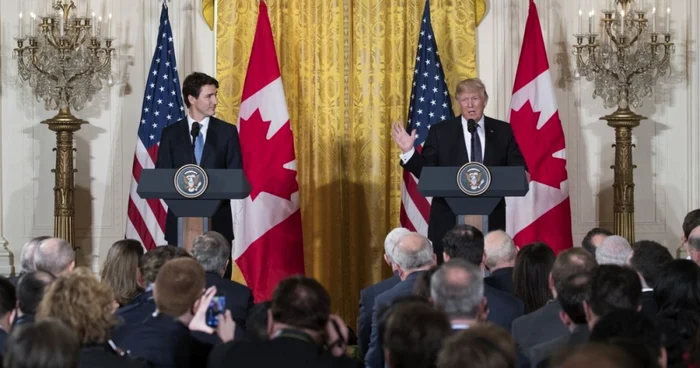 Donald Trump și Justin Trudeau, în urmă cu câțiva ani. FOTO EPA