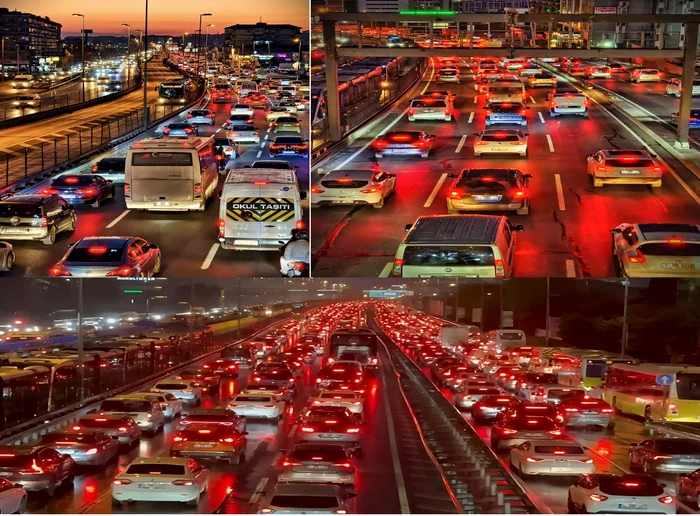 Traficul din Istanbul declarat cel mai aglomerat oraș din lume în 2024 Colaj DMS & Turkiye Today