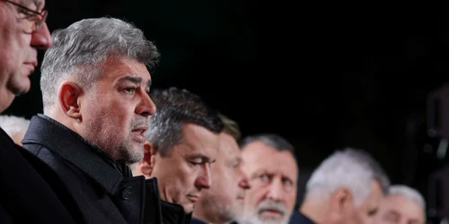 Marcel Ciolacu, președintele PSD, face declarații de presă la încheierea primului tur al alegerilor pentru președinția României, la sediul partidului în București. FOTO Inquam Photos / Octav Ganea