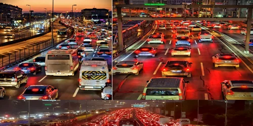 Traficul din Istanbul declarat cel mai aglomerat oraș din lume în 2024 Colaj DMS & Turkiye Today