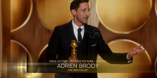 Adrien Brody Cel mai bun actor într un film – dramă (The Brutalist) Foto Captură Video jpg