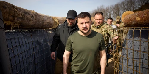Volodimir Zelenski vizitează fortificațiile de la Harkov FOTO EPA-EFE