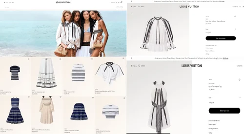 O parte din colecția Lous Vuitton LV By the pool inspirată din portul popular și motivele tradiționale românești Colaj